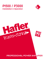 Hafler P1500-P3000 - Owners Manual 